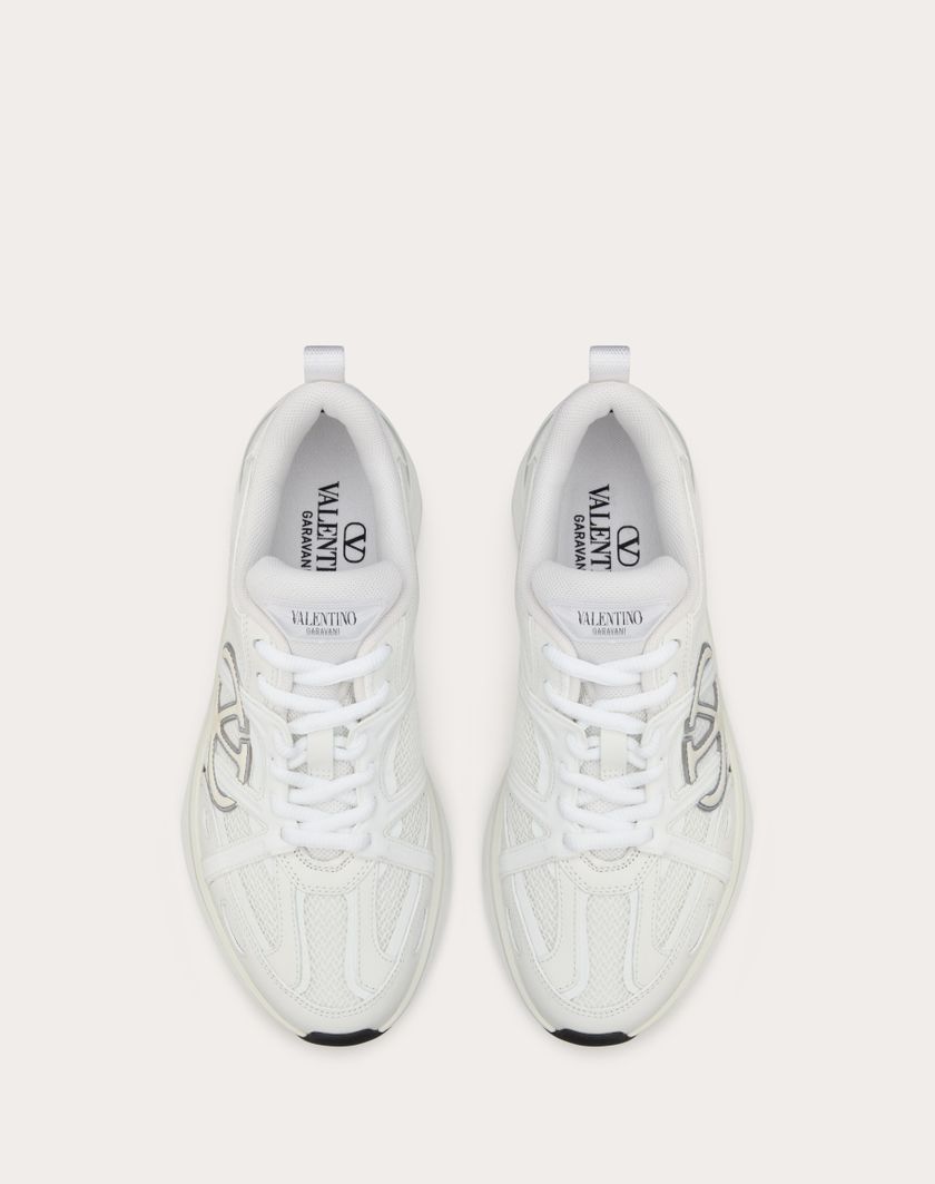 VLOGO EASYJOG CALFSKIN AND FABRIC SNEAKER - Image 4